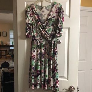 London Times Watercolor Dress 8 Dillards